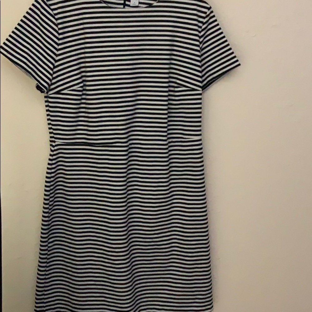 Old navy black and white stripe cocktail dress